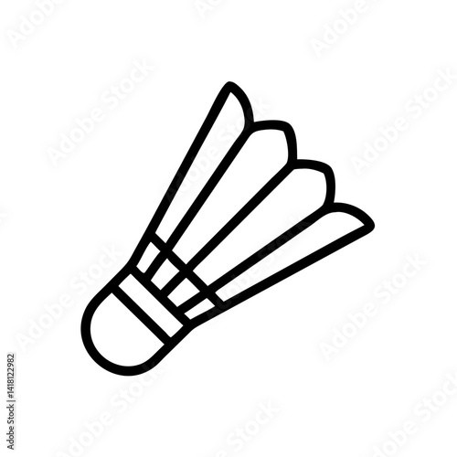 Shuttlecock with Feather Pattern Icon Design