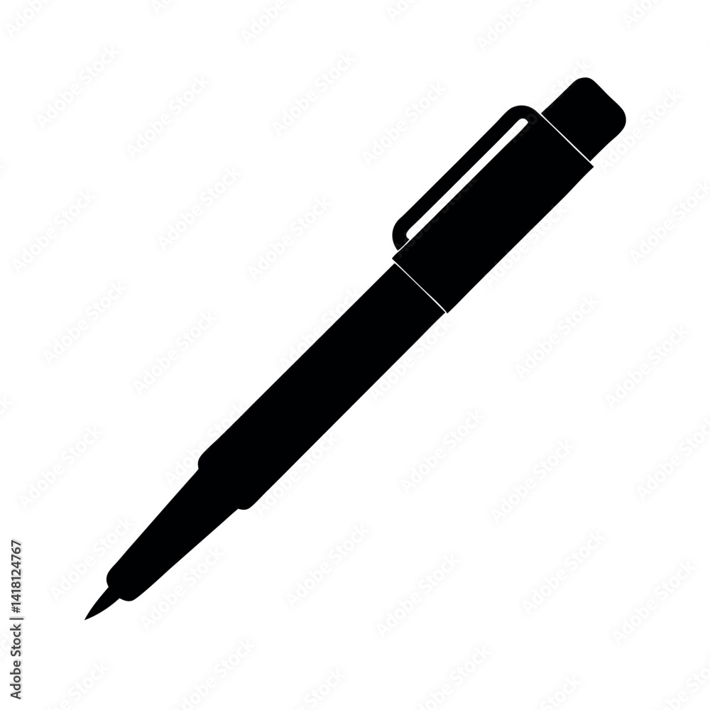 Stylus Digital Pen Silhouette Vector Stylus Digital Pen Silhouette Vector