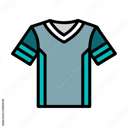 Sports Jersey with Sleeve Stripes Icon Design