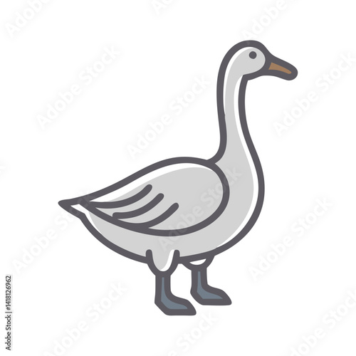 Grey Goose Icon Design on a Black Background