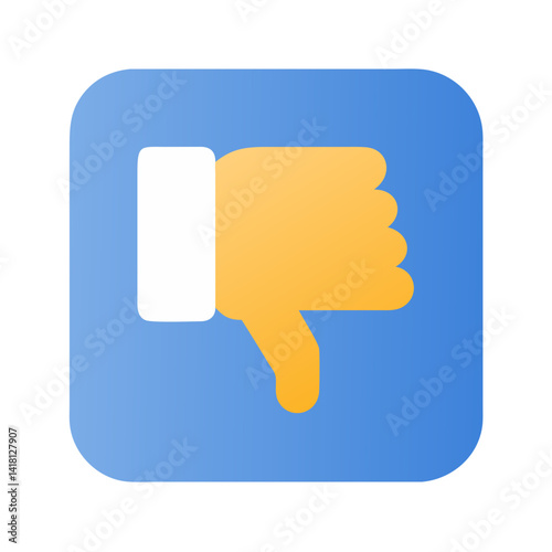Square Icon with Thumbs Down Symbol Icon Design