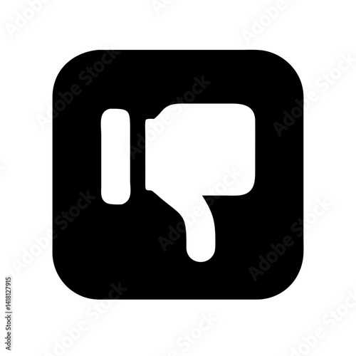 Square Icon with Thumbs Down Symbol Icon Design