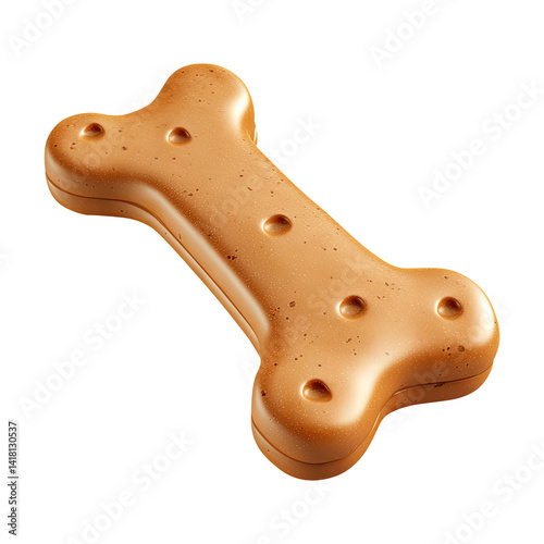 dog treat bone shaped isolated on transparent white background, clipping path