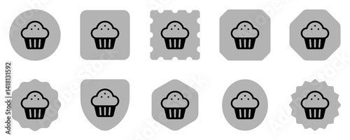 Editable cupcake, muffin vector icon. Food, restaurant. Part of a big icon set family. Perfect for web and app interfaces, presentations, infographics, etc