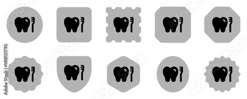 Editable tooth and brush vector icon. Dentistry, healthcare, medical. Part of a big icon set family. Perfect for web and app interfaces, presentations, infographics, etc