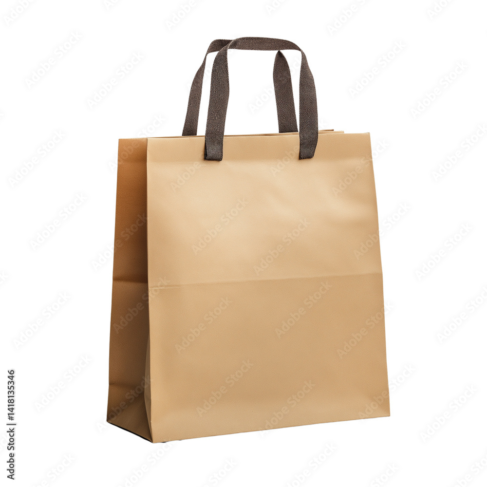 Brown Paper Shopping Bag Isolated on Transparent Background Brown Paper Shopping Bag Isolated on Transparent Background