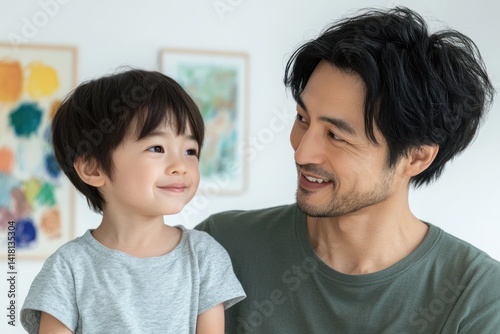 A Proud Moment as Parents View Their Child’s Artistic Creations