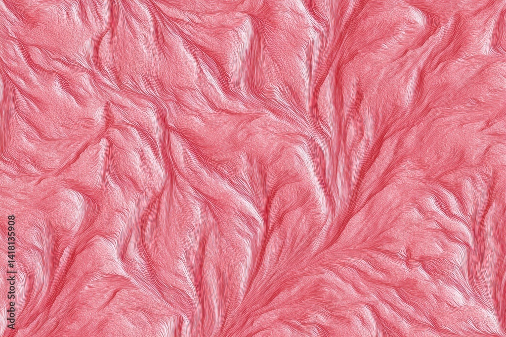 Close-up of pink fabric featuring a wavy line pattern with soft texture and subtle shadows. Close-up of pink fabric featuring a wavy line pattern with soft texture and subtle shadows.