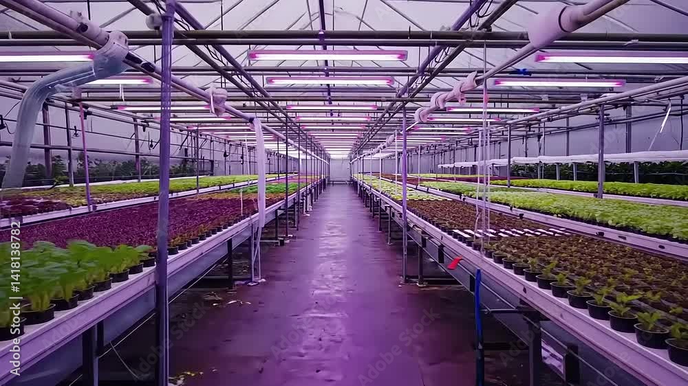 Indoor Hydroponic Greenhouse with LED Lighting Indoor Hydroponic Greenhouse with LED Lighting
