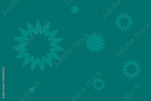 Abstract teal background with star-like shapes creating a dynamic and modern design