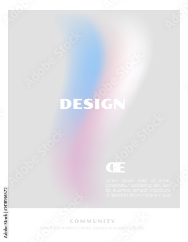 Abstract pastel blur design concept. Vector illustration