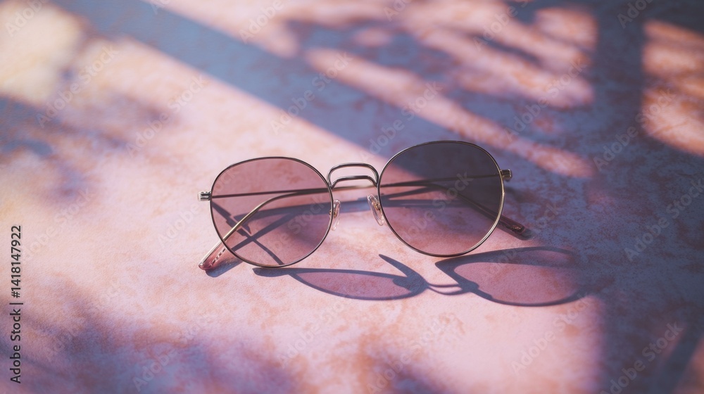 Round Eyewear Pink Surface Shadow Light Round Eyewear Pink Surface Shadow Light