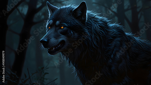 wolf in the woods