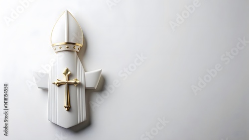 White Mitre and Cross