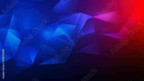 Dynamic polygonal abstract gradient background for modern technology presentation