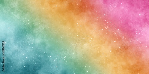 Vibrant rainbow star pattern with a bright white dot on a colorful gradient background.