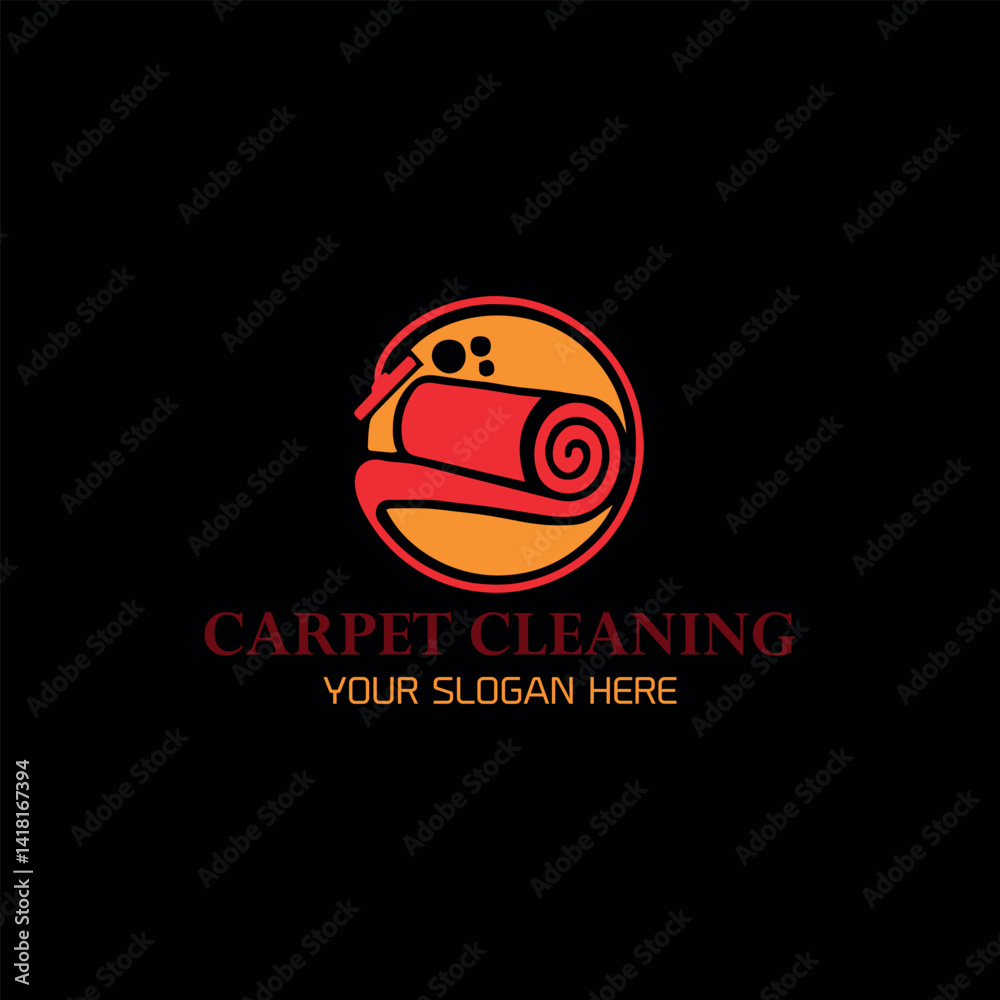 Obraz premium carpet shop and carpet cleaning logo design vector