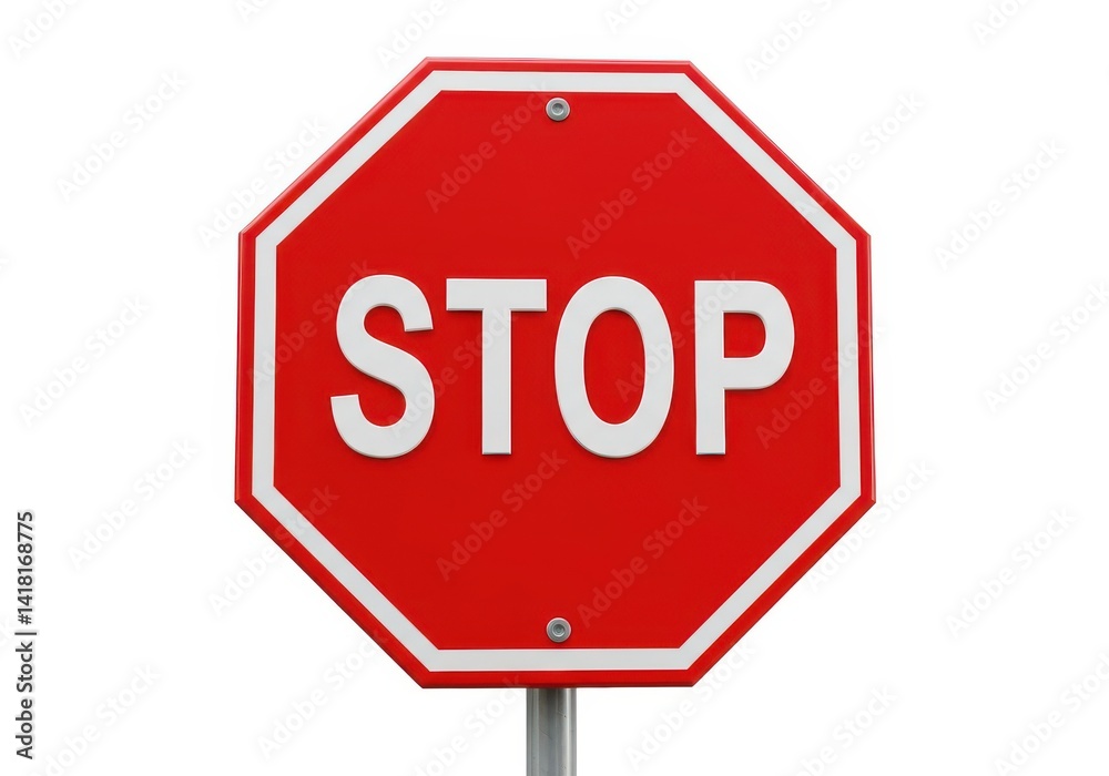 3d red stop sign isolated on white background 3d red stop sign isolated on white background