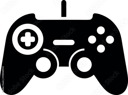 Video Game Controller Vector Silhouette