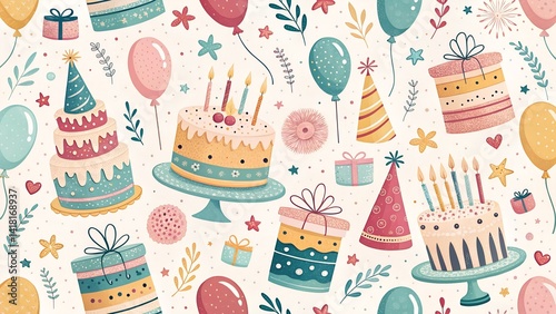 easter seamless pattern with eggs