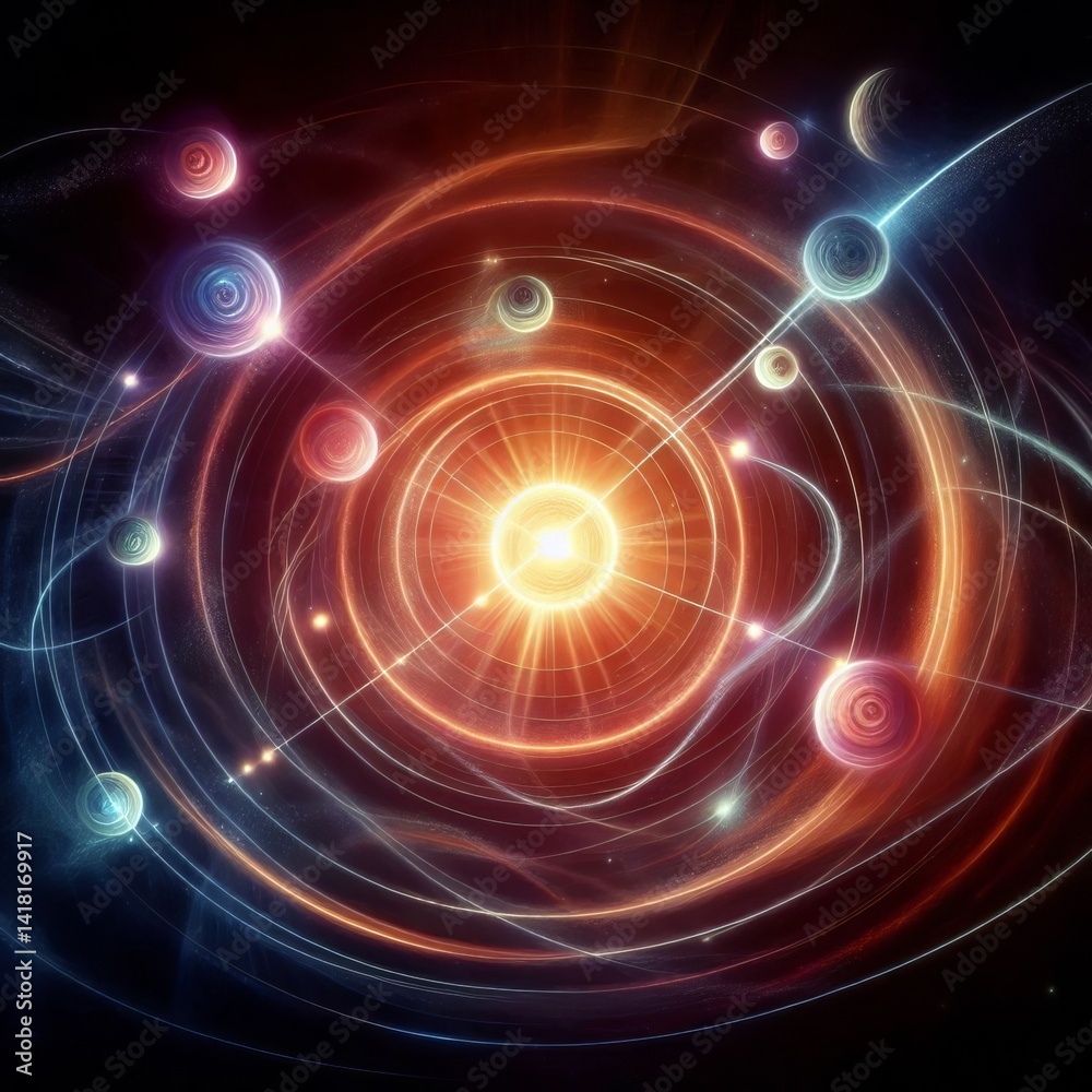 Obraz premium Cosmic paths and celestial ha