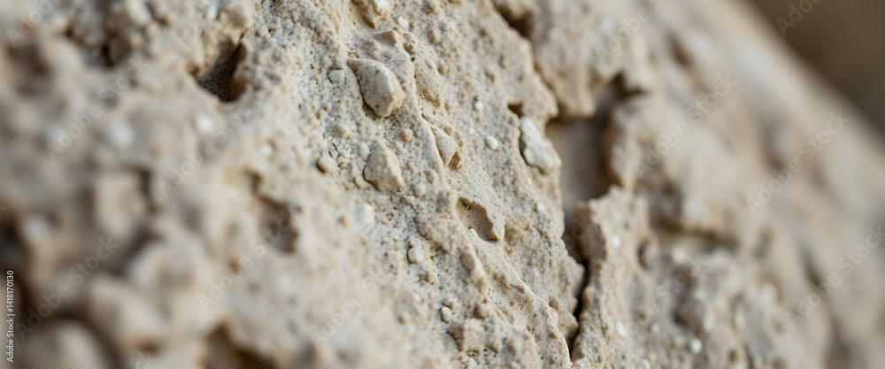 close up of a rock with small holes in it