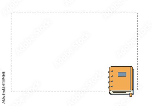 Teacher's Notebook for World Teachers' Day on White Background, space for text  