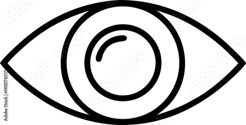 Basic Eye Icon Vector Illustration photo
