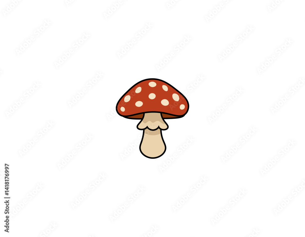 Cartoon mushrooms. Vector illustration, print for background, print on fabric, paper, wallpaper, packaging. Cartoon mushrooms. Vector illustration, print for background, print on fabric, paper, wallpaper, packaging.
