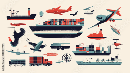 Global Trade and International Exchange Concept