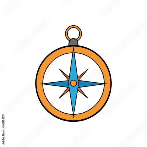 compass on white background