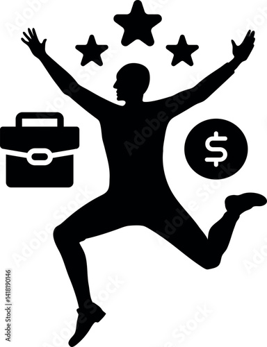vector illustration of Money Success Icon.