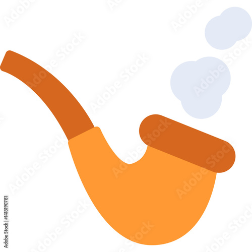 Smoking Pipe single vector icon illustration