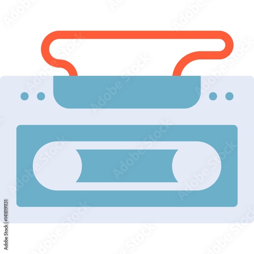 Casette Player single vector icon illustration