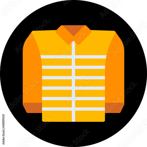 Jacket single vector icon illustration