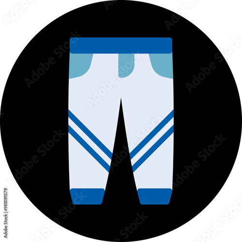 Trousers single vector icon illustration