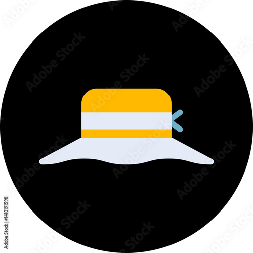 Women's Hat single vector icon illustration
