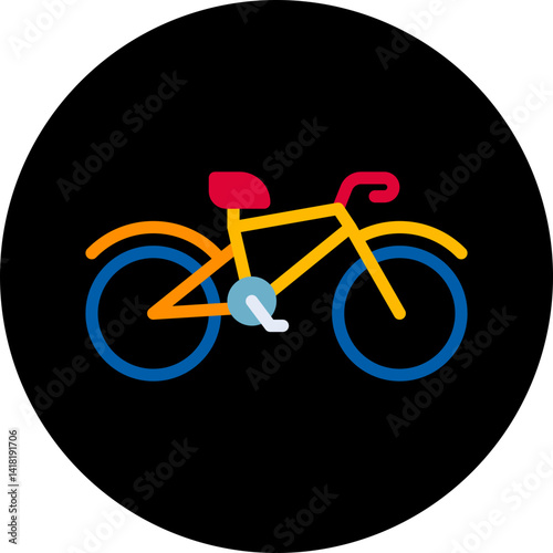 Bicycle I single vector icon illustration