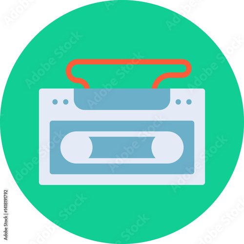 Casette Player single vector icon illustration
