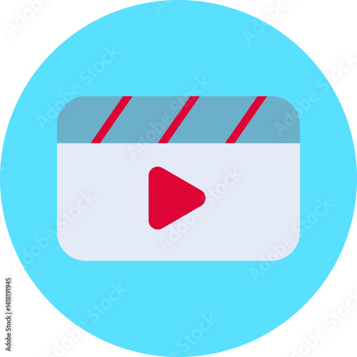 Reel single vector icon illustration