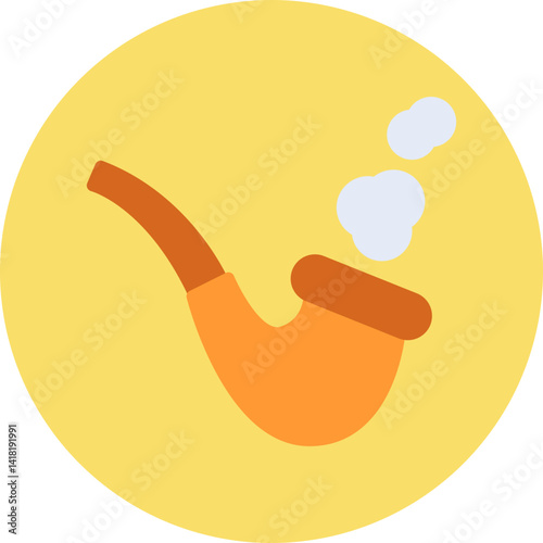 Smoking Pipe single vector icon illustration