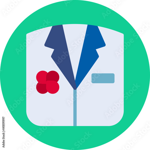 Suit single vector icon illustration