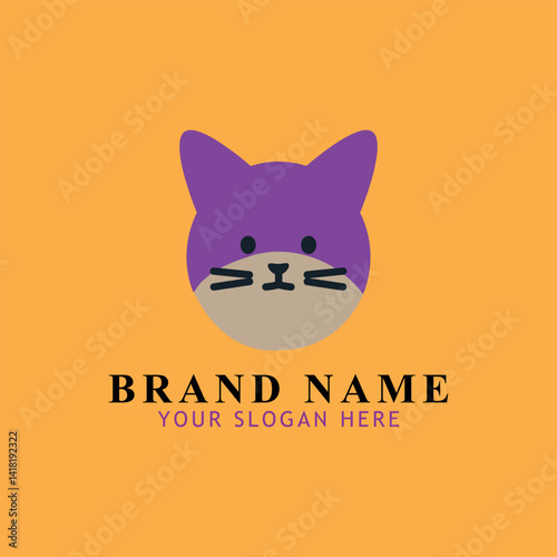cat jewelry logo design vector