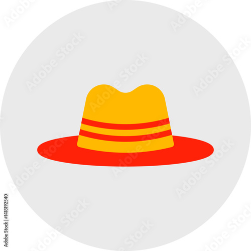 Hat II single vector icon illustration