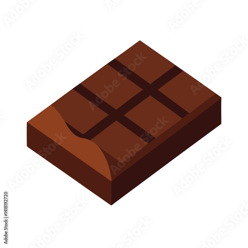 chocolate bar on white background