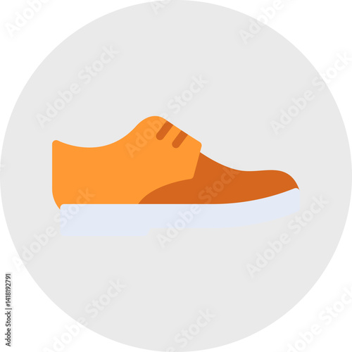 Shoe single vector icon illustration