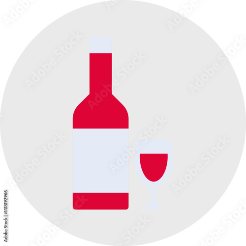Alcohol single vector icon illustration