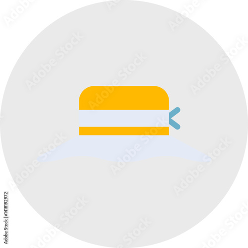 Women's Hat single vector icon illustration