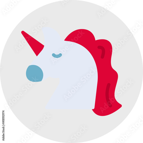Unicorn single vector icon illustration