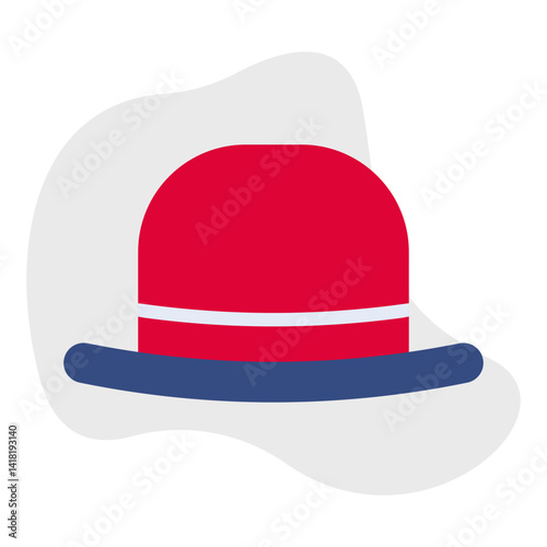 Hat I single vector icon illustration